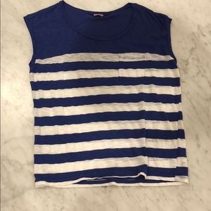 Splendid blue and white tank top